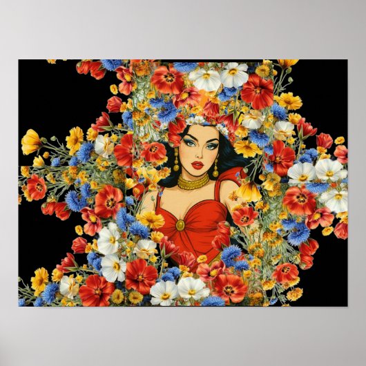 Feminine Beauty Wall Kunst - Frau Poster (Vorne)