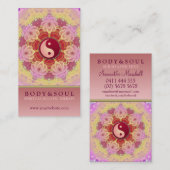 Feminine Beauty YinYang Holistic Business Card Visitenkarte (Vorne/Hinten)