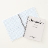 Feminine Beige Black Personalisiert Chemist-Notebo Notizblock (Innenseite)