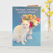 Feminine Birthday Karte (Gelbe Blume)