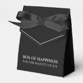 Feminine Black Birthday Party Favor Design Geschenkschachtel (Vorderseite)