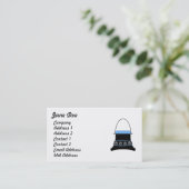 Feminine Blue Business Cards Visitenkarte (Stehend Vorderseite)