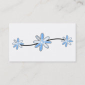 Feminine Blue Business Cards Visitenkarte (Rückseite)