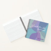 Feminine Blue Lila Dankensblatt Notizblock (Innenseite)