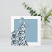 Feminine Blumengarten Party Mode Illustration Einladung (Stehend Vorderseite)