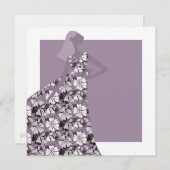 Feminine Blumengarten Party Mode Illustration Einladung (Vorne/Hinten)