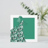 Feminine Blumengarten Party Mode Illustration Einladung (Stehend Vorderseite)