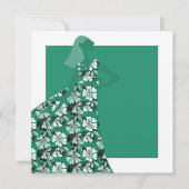 Feminine Blumengarten Party Mode Illustration Einladung (Vorderseite)