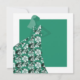 Feminine Blumengarten Party Mode Illustration Einladung