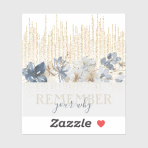 Feminine Blumenzettel kundenspezifisch geschnitten Aufkleber