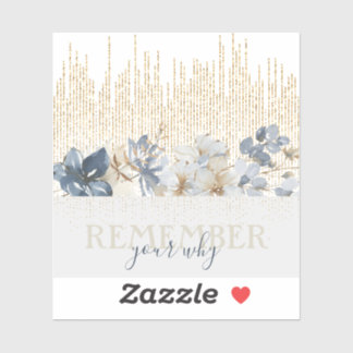 Feminine Blumenzettel kundenspezifisch geschnitten Aufkleber