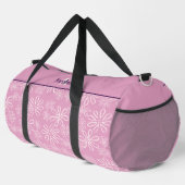 Feminine Blush Doodle-Muster auf rosa Duffle Bag (Rechte Ecke)