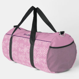 Feminine Blush Doodle-Muster auf rosa Duffle Bag