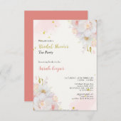 Feminine Blush Gold Brautparty Teatro Sociale Bell Einladung (Vorne/Hinten)