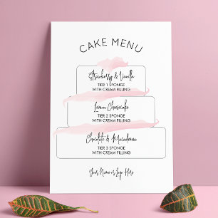 Feminine Blush Pink Eleganter gestufter Kuchen Aro Poster