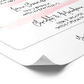 Feminine Blush Pink Eleganter gestufter Kuchen Aro Poster (Ecke)