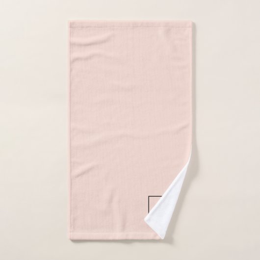 Feminine Blush Pink Monogram Initial Script Chic Badhandtuch Set (Handtuch)