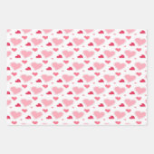 Feminine Blush Pink und Weiß Wasserfarbenherzen   Geschenkpapier Set (Vorderseite 3)