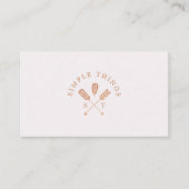 Feminine Bohemisch Boho Arrow Wappen und Monogramm Visitenkarte (Vorderseite)