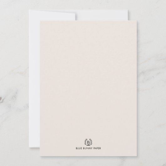 Feminine Boho Baby in Bloom Pampas Blumendusche Einladung (Rückseite)