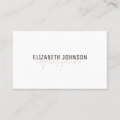 Feminine Boho Beige Minimalistischer einfacher QR- Visitenkarte (Rückseite)