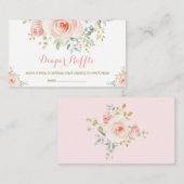 Feminine Boho Blush Blush Pink Roses Baby Dusche Begleitkarte (Vorne/Hinten)