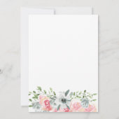Feminine Boho Watercolor Floral Quinceanera Einladung (Rückseite)