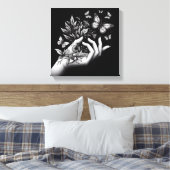Feminine Butterfly Illustration Minimalist Aesthet Leinwanddruck (Insitu (Schlafzimmer))