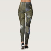 Feminine Camouflage Grau und Grün Leggings (Rückseite)