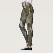 Feminine Camouflage Grau und Grün Leggings (Links)