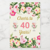 Feminine Cheers Birthday Mini Flasche Etikett (Einzelnes Label)