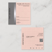 Feminine & Chic | Peach & Gray Empfehlungskarte (Vorne/Hinten)