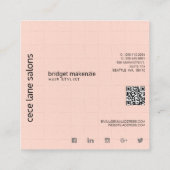 Feminine & Chic | Peach & Gray Empfehlungskarte (Rückseite)