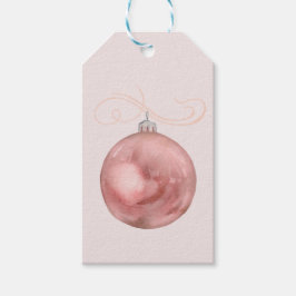 Feminine Christmas Pink Bauble - Geschenk-Tag Geschenkanhänger