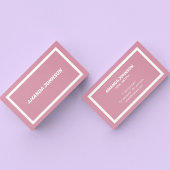 Feminine Clean Pink Typografie Script Lässig Visitenkarte