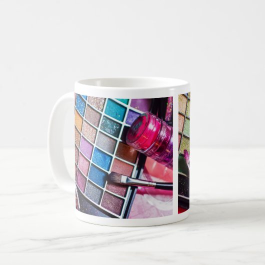 Feminine Colorful Makeup Artist Kaffeetasse (Vorderseite Links)