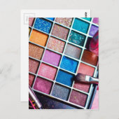 Feminine Colorful Makeup Artist Postkarte (Vorne/Hinten)