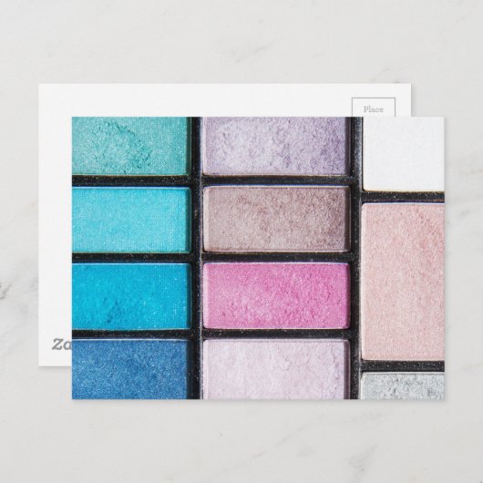 Feminine Colorful Makeup Artist Postkarte (Vorne/Hinten)