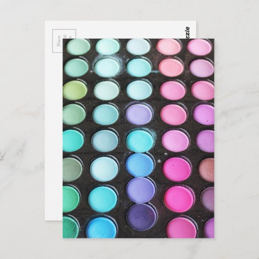 Feminine Colorful Makeup Artist Postkarte (Vorne/Hinten)