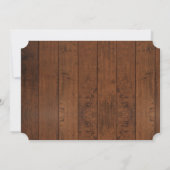 Feminine Cowboy Hat Boots Rose Holz Western Einladung (Rückseite)