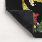 Feminine Damen süße Blumen Regenbogenfarbe  Mousepad (Ecke)