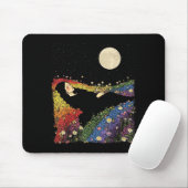 Feminine Damen süße Blumen Regenbogenfarbe  Mousepad (Mit Mouse)