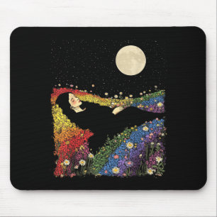 Feminine Damen süße Blumen Regenbogenfarbe  Mousepad