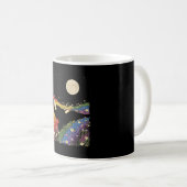 Feminine Damen süße florale Regenbogenfarbe Kaffeetasse (VorderseiteRechts)