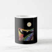 Feminine Damen süße florale Regenbogenfarbe Kaffeetasse (Mittel)