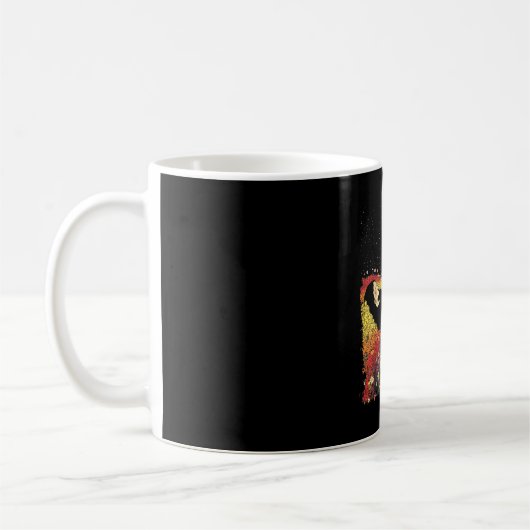 Feminine Damen süße florale Regenbogenfarbe Kaffeetasse (Links)