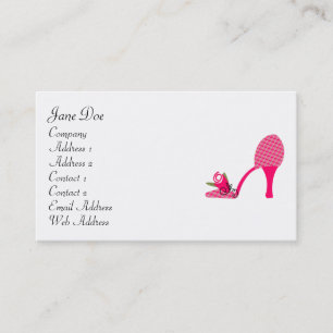 Feminine Dark Pink Business Cards Visitenkarte
