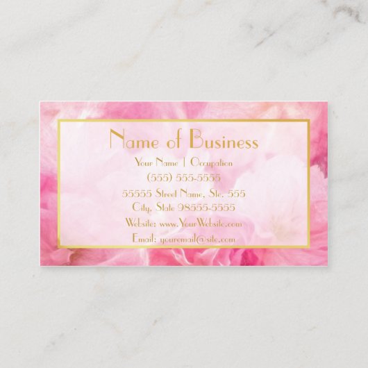 Feminine Deep Pink Frische Pasta machen Visitenkarte (Rückseite)