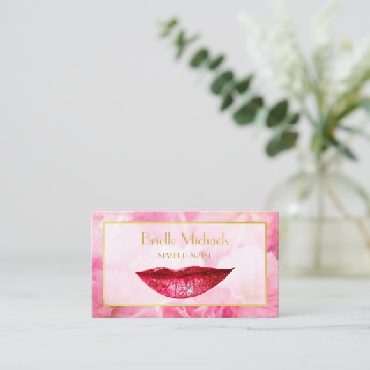 Feminine Deep Pink Frische Pasta machen Visitenkarte (Stehend Vorderseite)