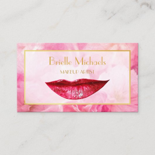 Feminine Deep Pink Frische Pasta machen Visitenkarte (Vorderseite)